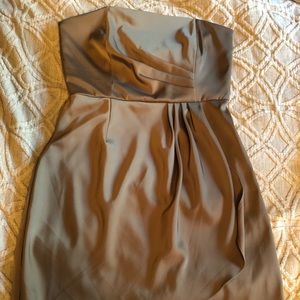Strapless Olive Green Dress